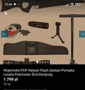 Wiatrówka PCP Hatsan Flash5,5 Zestaw 