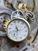 Zegarek kieszonkowy Elgin 50mm  postrbrzany bdb stan 