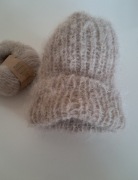 Puszysta czapka z Alpaki. Handmade. 