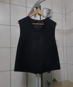 Bezrękawnik elegancki XL męski do garnituru czarny ciemny szary siwy 