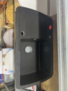 Nowy zlew granitowy czarny 1-komorowy z ociekaczem + syfon