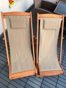 Leżaki ogrodowe tarasowe drewniane