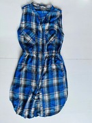 Koszula dłuższa w kratę George S/36 100% wiskoza #1878