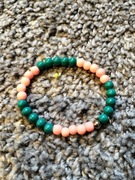 Bransoletka z kolorowych koralików 18 cm rękodzieło