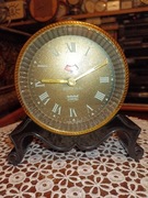 Stary ciekawy budzik nakręcany Total India lata 70 te