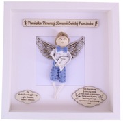 Pamiątka Pierwszej Komunii Świętej Ramka 3D Anioł Stróż Rękodzieło Prezent