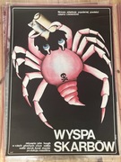 Stary Plakat kinowy Mikke 1978 „Wyspa skarbów”