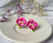 Kolczyki handmade "Bratki"