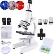MIKROSKOP BIOLOGICZNY EDUKACYJNY + ZESTAW AKCESORIÓW