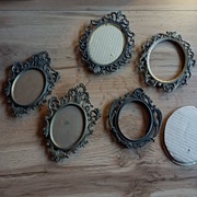 ramki mosiężne 5 sztuk ozdobne koronkowy wzór ozdobne cena za 5 sztuk