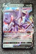Oryginalna Pokemon TCG Genesect V 185/264 Fusion Strike Rare HOLO