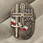 Odznaka PTTK 966-2016 1050 Rocznica Chrztu Polski 