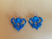 Kolczyki robione na szydełku 