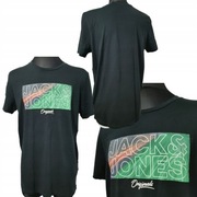 *III T-SHIRT MĘSKI JACK&JONES XL BAWEŁNA CZARNY CIENKI