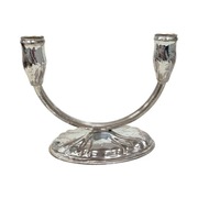 Świecznik Art Deco dwuramienny, plater posrebrzany, lata 20./30.