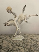 HUTSCHENREUTHER. Art Deco. Figurka. Chopiec i źrebak. Hoopla. 