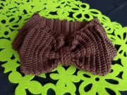 Opaska na głowę z kokardą M merynos RÓŻNE KOLORY