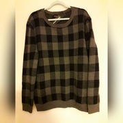 Sweter w kratę czarno-szary CLOCKHAUSE rozm.L