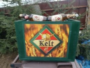 Butelki po piwie Kelt kolekcjonerskie transporter 