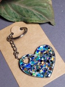 Brelok breloczek Serce niebieskie do kluczy PREZENT  HANDMADE