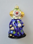 Bombki choinkowe szklane 1 szt KLAUN kształtka retro jak prl 