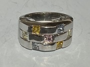 Przepiekny pierscionek sygnet srebro 925 kolorowy 7.62g idealny prezent