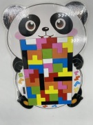 Układanka Tetris panda drewniana