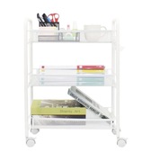 Mobilny Regał Kuchenny Łazienkowy Stolik Na Kółkach Metalowy Wózek 3