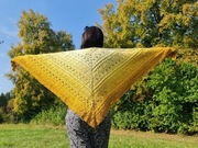 Chusta ręcznie robiona na szydełku Wachlarzy czar