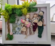 Dzień babci, ramka , makrama