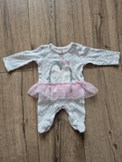 Pepco dziewczęca piżamka pajacyk śpioszki pingwinek tiulowa spódniczka 56