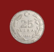 Moneta 25 lir 1985, Turcja