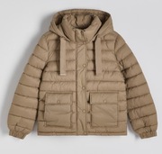 Reserved damska pikowana Kurtka z kapturem r. M