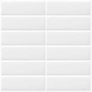 Białe płytki metra samoprzylepne do kuchni i łazienki 10 arkuszy  12/12 cm