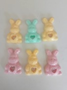 6 zajączków, mydełka, zające, bunny soap, mydło glicerynowe