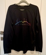 Bluza z długim rękawem sportowa chłopięca cienka czarna XS S 164 170 