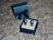 Czarno - srebrne kolczyki marki Colibra