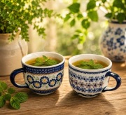 Filiżanka ceramiczna duża kubek 300ml 2 sztuki ceramika Bolesławiec