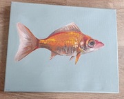 Obraz Złota Rybka Akryl Płótno 23x30 