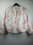 Bomberka damska kwiaty pastelowa kurtka floral oversize S/M