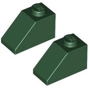 LEGO SKOS 1X2 ZIELONY - 2 SZTUKI