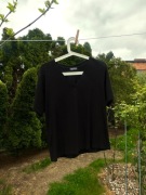 T-shirt V-neck koszulka bluzka krótki rękaw czarna polska marka Angell M/38