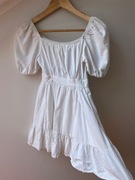 Urocza Sukienka biała dziewczęca na wiosnę lato komunię SHEIN 140-146cm