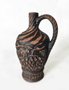 Dzbanek amfora butelka na wino  z gliny czerwonej ręcznie zrobiony