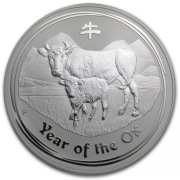 Moneta 2 oz uncje Lunar II Rok Byka Bawoła Wołu 2009