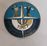 Odznaka 1987 Ogólnopolskie 1 Mistrzostwa Narciarskie GEODETÓW AGH rzadka p