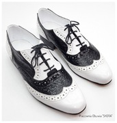 Buty do tanga Al Capone , Oxford Brogue "SKORA" z miękką podeszwą, roz. 43 