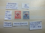 2szt. znaczki seria Mi 83 przedruk BOHMEN 1941r.Swastyka Gapa Niemcy Rzesza
