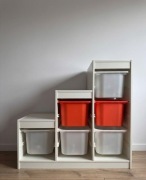 Regał z pojemnikami IKEA TROFAST, biały, 99x44x94 cm, jak nowy