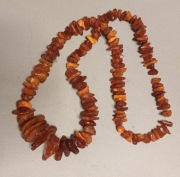 Naszyjnik z naturalnego bursztynu – 90 cm – unikat ręcznie wykonany